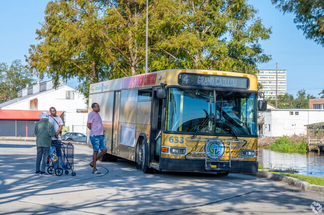 Montegut patrons take advantage of public transportation while traveling through Downtown Houma.