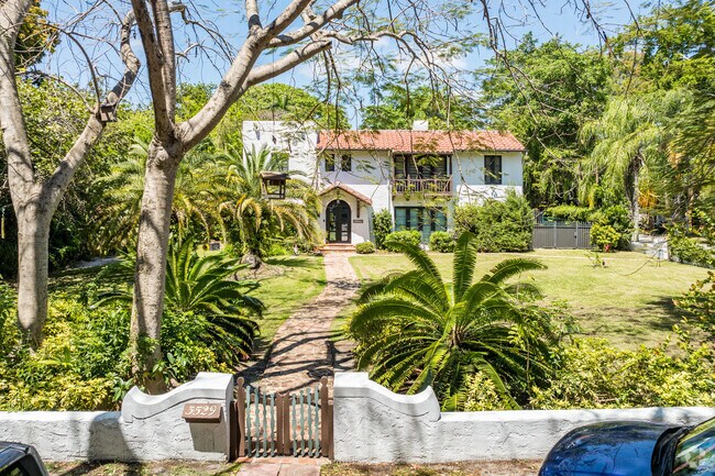 Many large estates can be found in Southwest Coconut Grove many featuring terracotta roofs.