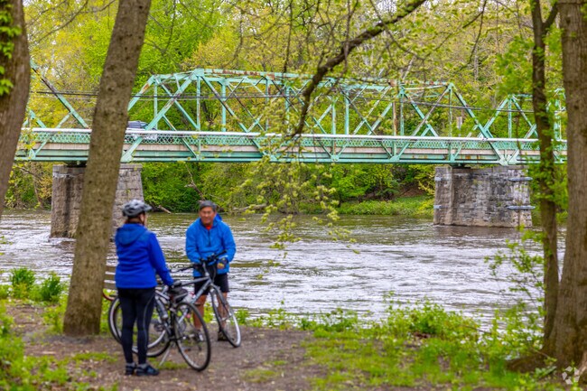 Take a walk or bike across the bridge along the D&L Canal Trail in West Easton.