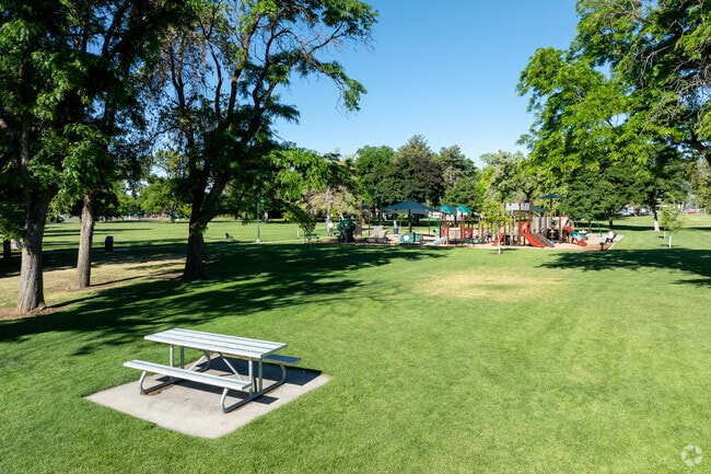 Orem South residents can picnic or play on the playground at Scera Park.