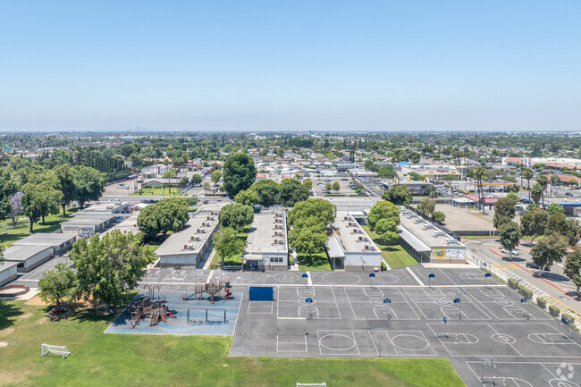 Orangethorpe Elementary's playground provides a fun and safe environment for children to play.
