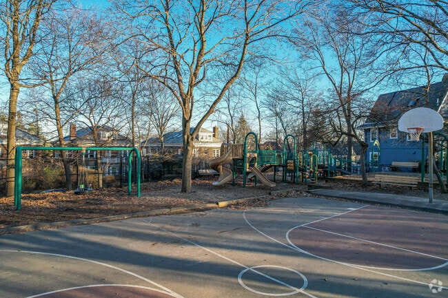 Schick Park playground and basketball court.