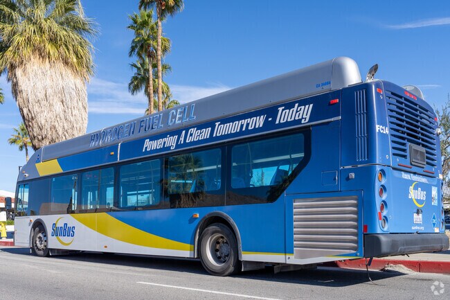 SunLine public transportation serves the area of Sunrise Park in Palm Springs, Ca.