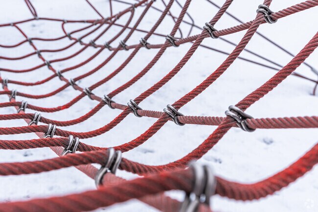 Kids love the climbing ropes on the playground at Westdale Park.