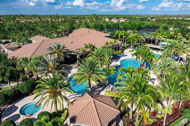 Riverstone features a clubhouse with three swimming pools and jacuzzis.