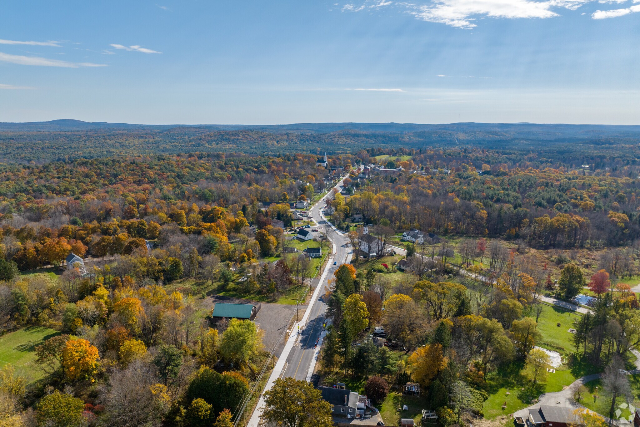 An aerial of Hubbardston.