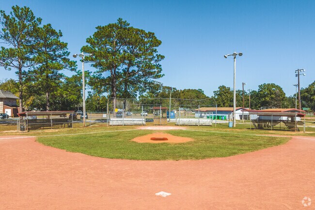 Amelia Park has a few baseball fields that host many games during the season.
