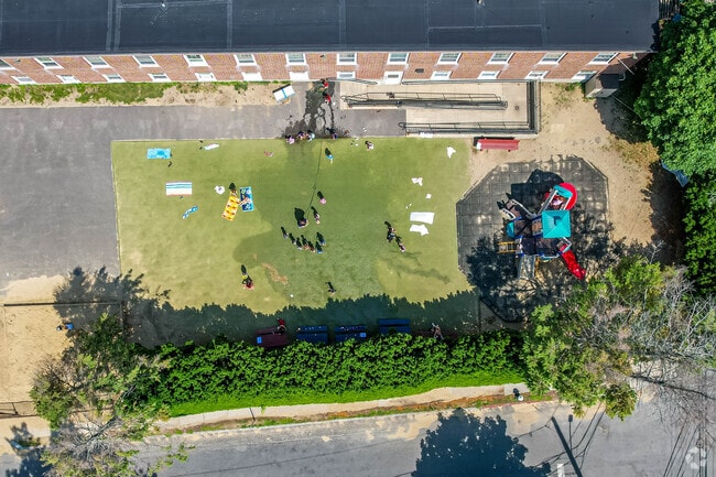 St Agnes School playground overview in Arlington.