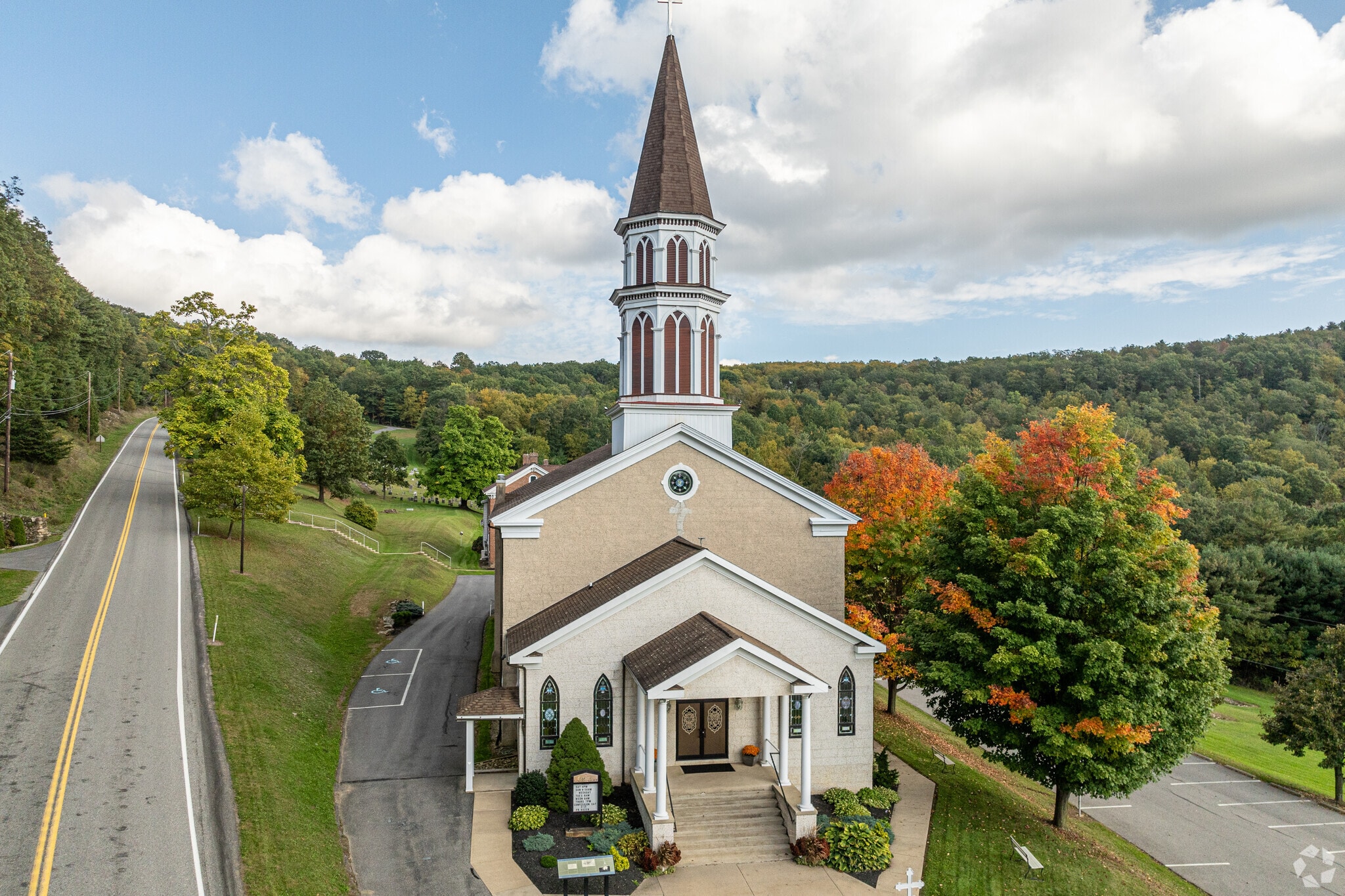 Immaculate Conception Church on Jacks Hollow Rd serves many of Bastress's faithful.
