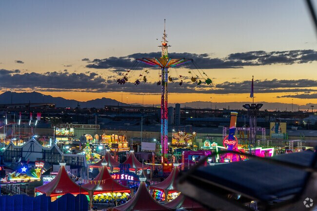 Local State Fair at night offers residents entertainment.