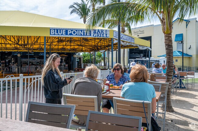 Experience delicious dishes at Blue Pointe Bar and Grill on Jupiter Island.