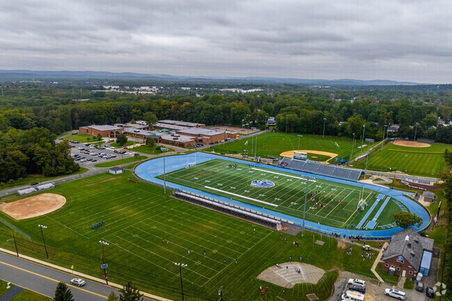 James Caldwell High School has a large campus with a variety of sports fields.