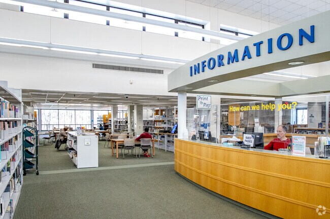 The South Brunswick Public Library near Dayton is undergoing expansion to include a 128-seat auditorium and a teen space.