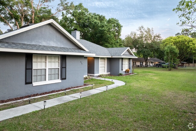 Oakdale is a cozy community with many types of homes including ranch style dwellings.