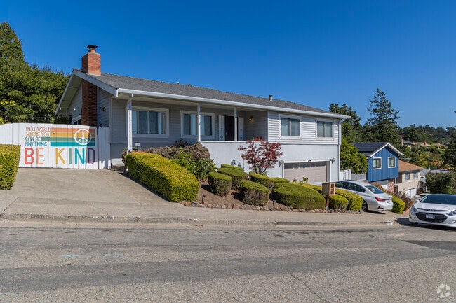 A home in Crestmont features an iconic message of peace for the neighborhood.