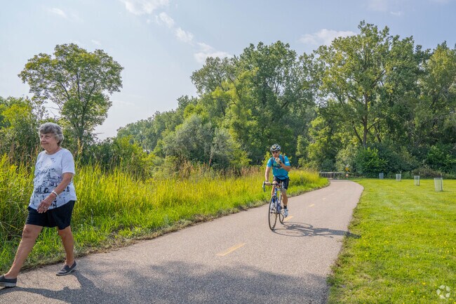 The Nine Mile Creek Trail can be accessed in Bredesen Park.