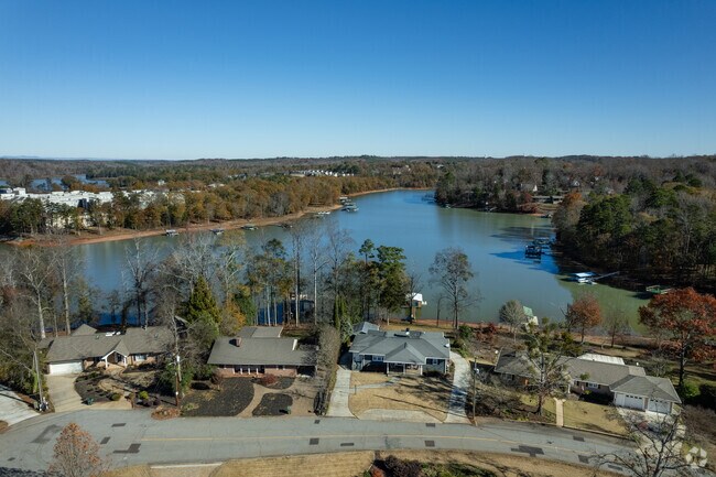 Many modern lake-front homes can be found around Clemson.