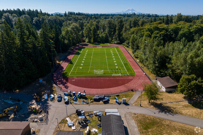 Football field at Lindberg High School where the football and soccer team play.