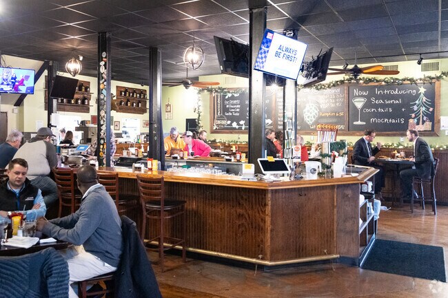 Ferguson Brewing Company in Ferguson, MO, welcomes you to its vibrant bar.