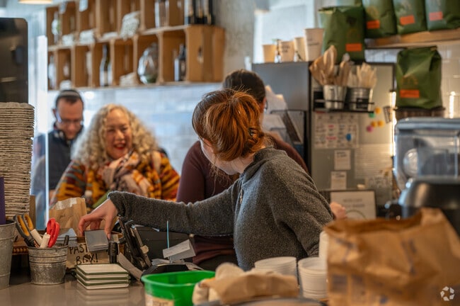 Moss Café works with local farms and offers many vegetarian and vegan options in Riverdale.