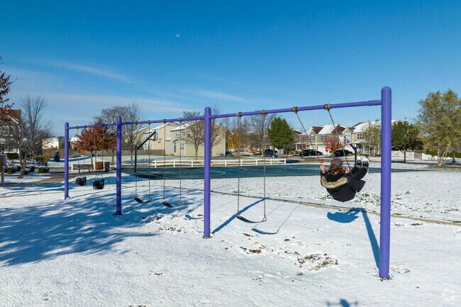 The swing set at Sedge Brook Park is open all year around for Wauconda residents.