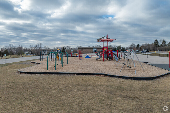 The playground area at Bay Lane Elementary School.