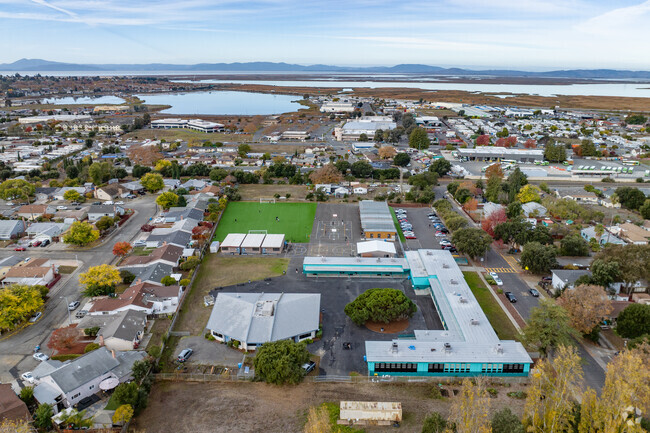 Griffin Academy High School offers a sprawling campus when viewed from above.