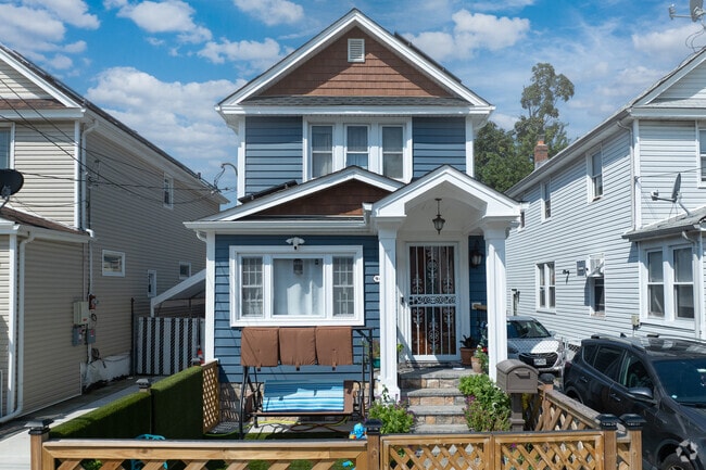 Detached row homes dominate the housing stock in Bellerose Terrace.