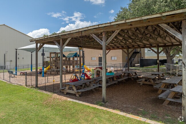 Liberty Christian Preparatory School has a play and lunch area for students to enjoy.