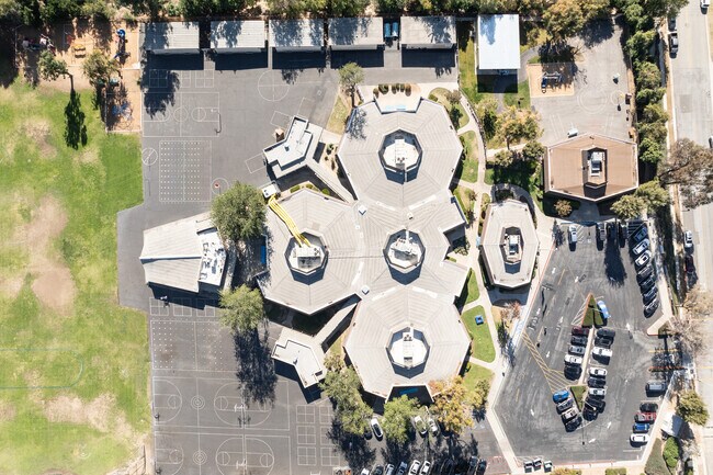 William E. Fanning Elementary from above the city of Brea.