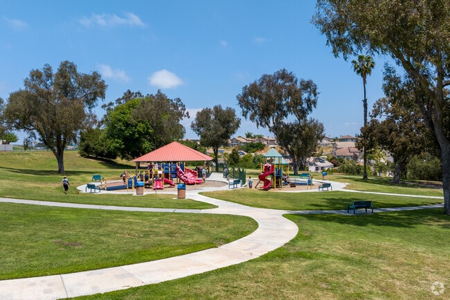 Greg Rogers Park features a large playground, baseball fields and plenty of green space.