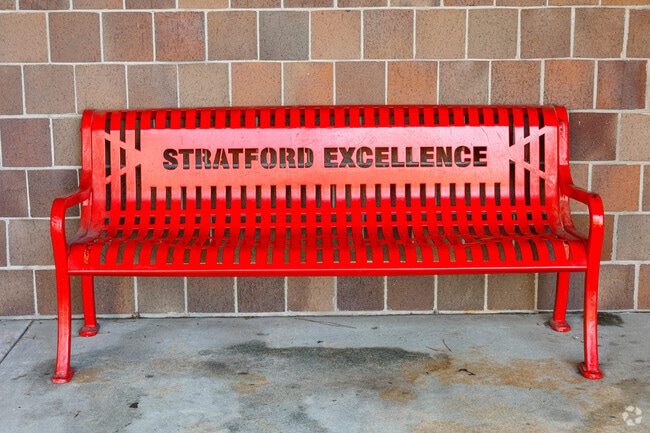 Students can sit down between classes at Stratford High School.