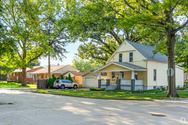 Fell Park has many mature trees that shade the streets.