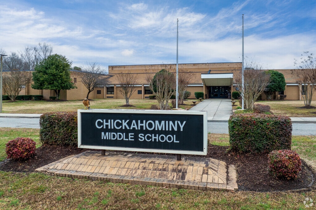 Entrance to Chickahominy Middle School.