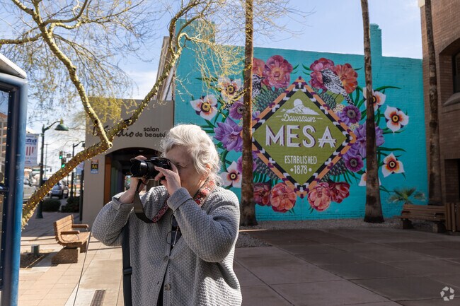 Downtown Mesa is filled with many murals that serve as photo backdrops.