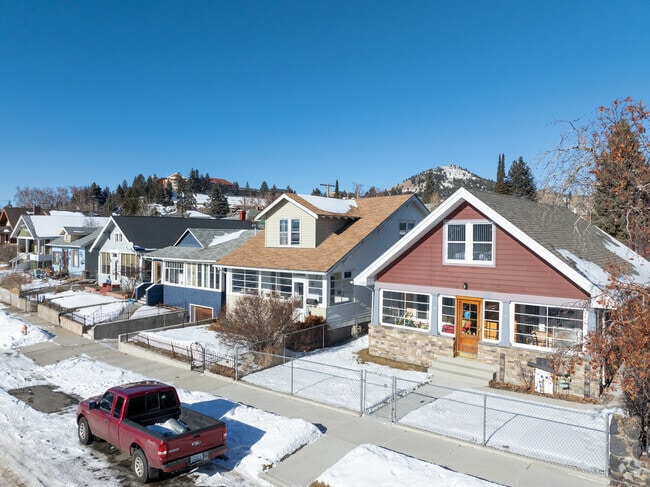 Charming bungalows with vintage details line the streets of West Side Butte.