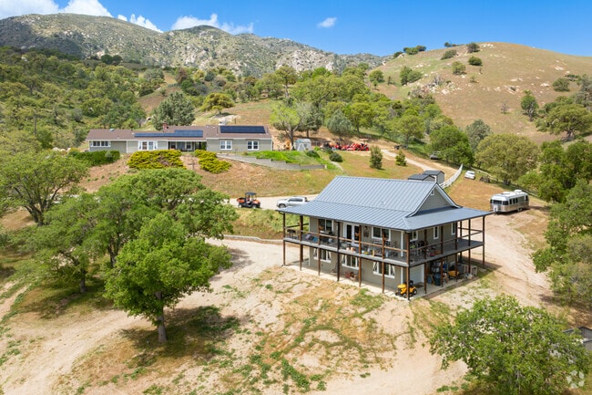 The homes of Golden Hills overlook Tehachapi in the valley below.