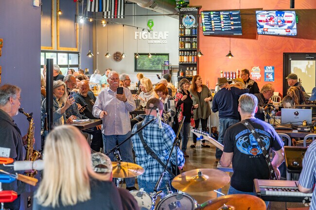 FigLeaf Brewing Co., near New England Heights, serves pub fare and hosts a popular open mic on Monday nights.