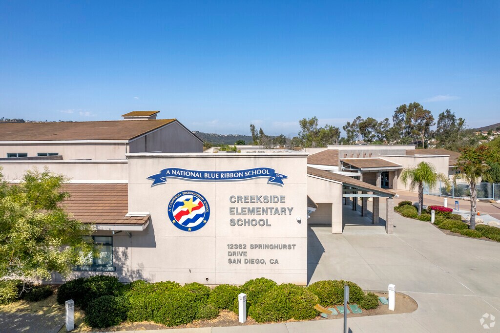 Poway Schools Creekside Elementary School Building Sign