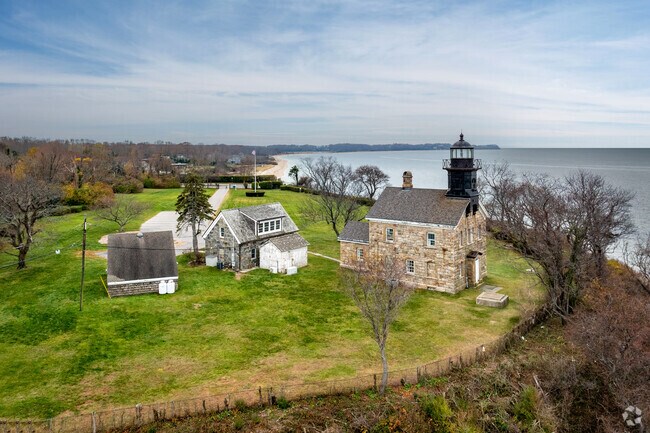 Just north of the town of Setauket, the Old Field Point Lighthouse is situated in a park open to the public.