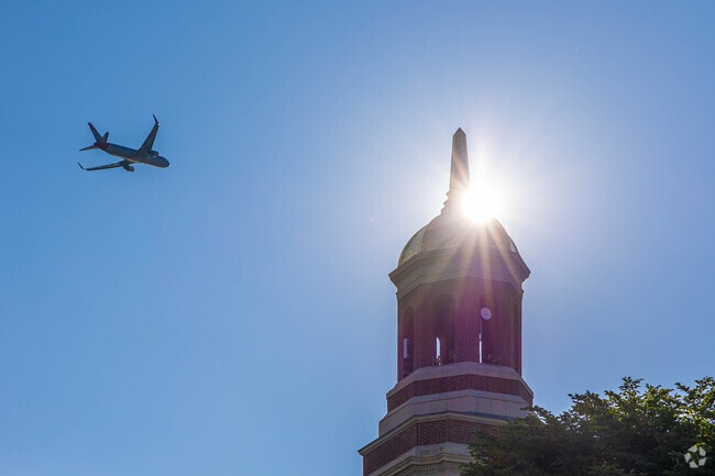 Logan Airport’s proximity brings frequent overhead flights to Broadway.