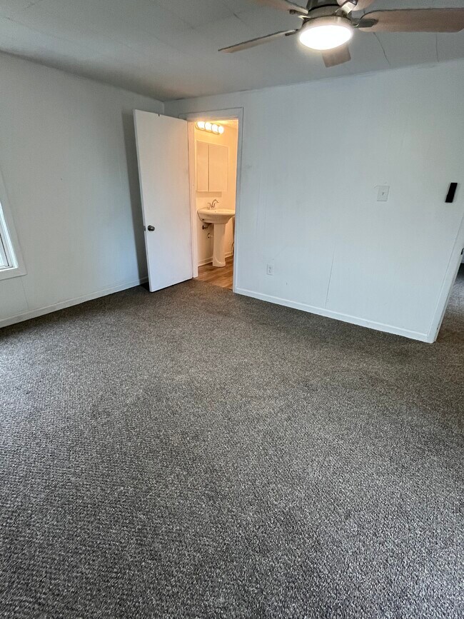 Bedroom with new carpet