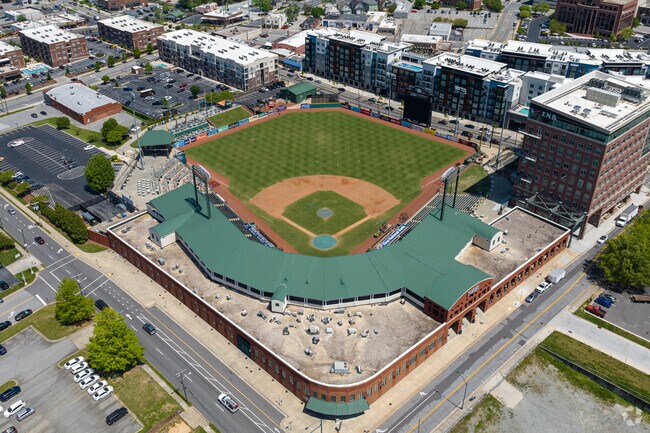 First National Bank Field is not far from Fisher Park, where the Greensboro Grasshoppers play.