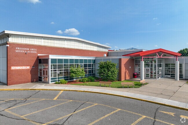Freedom Area Middle School has teaches approximately 370 students.