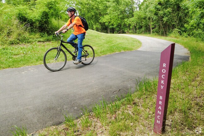 Only a bike ride away, Rocky Branch Greenway is just south of Boylan Heights.