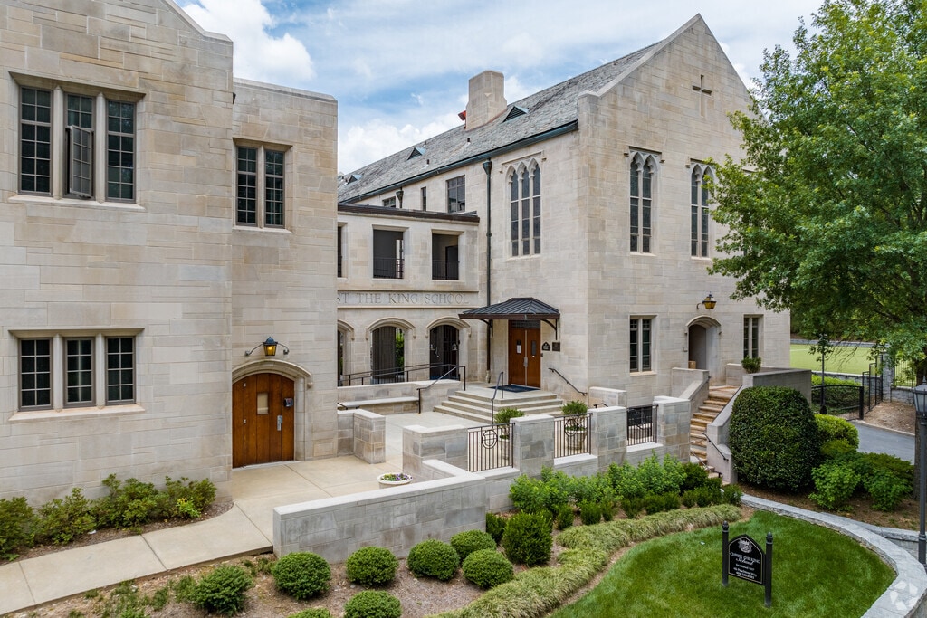 Entrance of Christ the King school in the Peachtree Heights neighborhood.