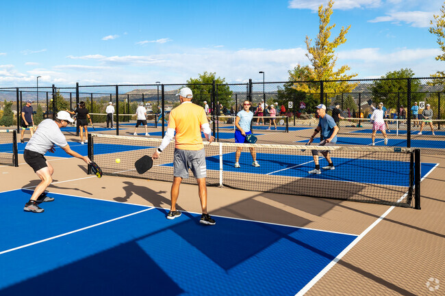 Get your friends together for a game of Pickle Ball in The Meadows neighborhood.