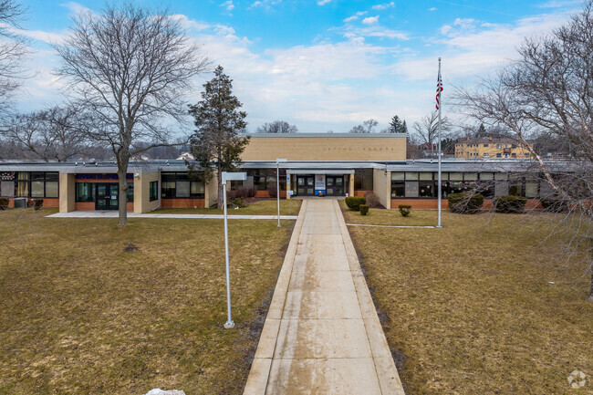 The entry of Irving Elementary School in West Allis.