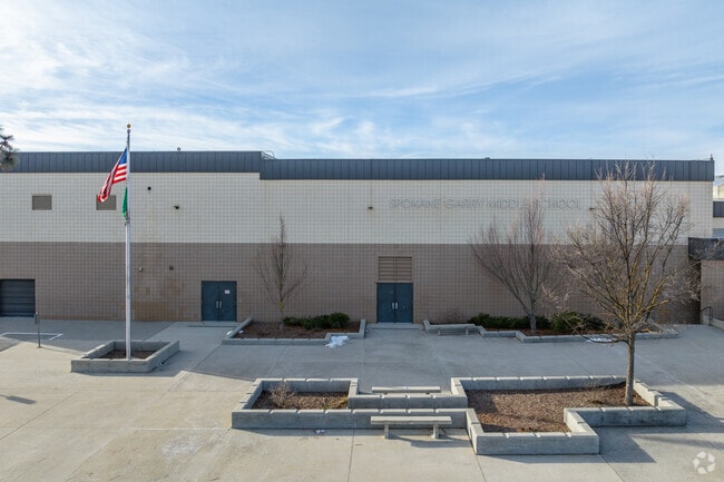 Garry Middle School offers a larger brick building for its students.