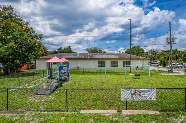 Kids can enjoy time outside on the playground at Mount Zion christian academy.